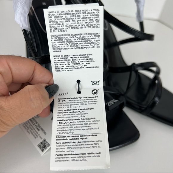 Zara, Women’s High Heel Strappy Sandals in Black. Size: 7.5 (US) tags removed - Picture 9 of 15